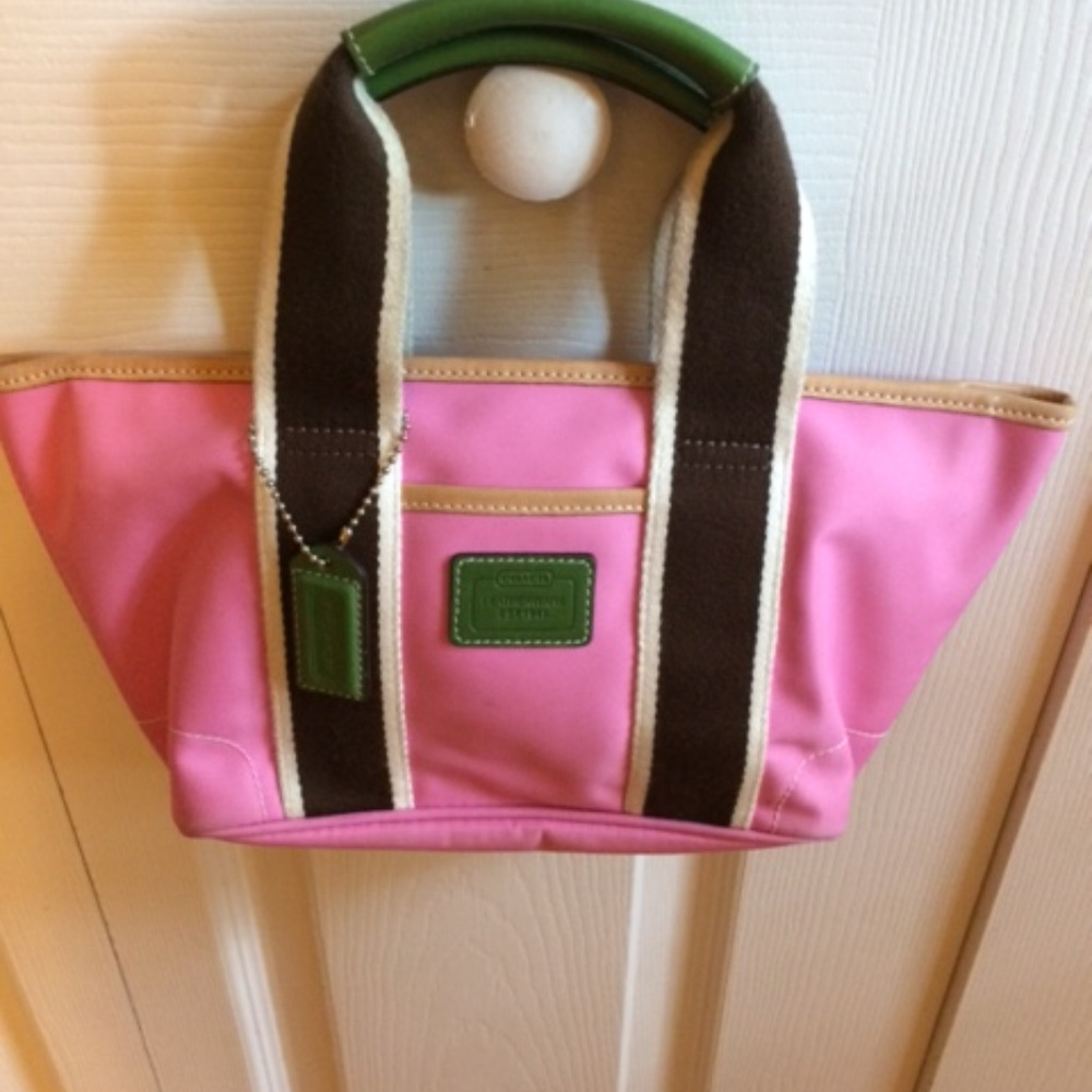 Authentic Coach Purse Super Cute Pink Canvas